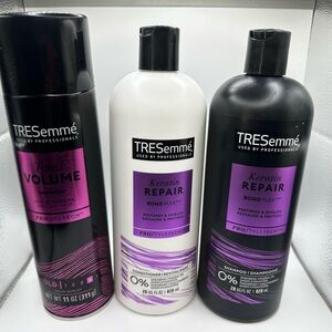 Total Volume and Keratin Repair Shampoo and Conditioner Set - Black and White